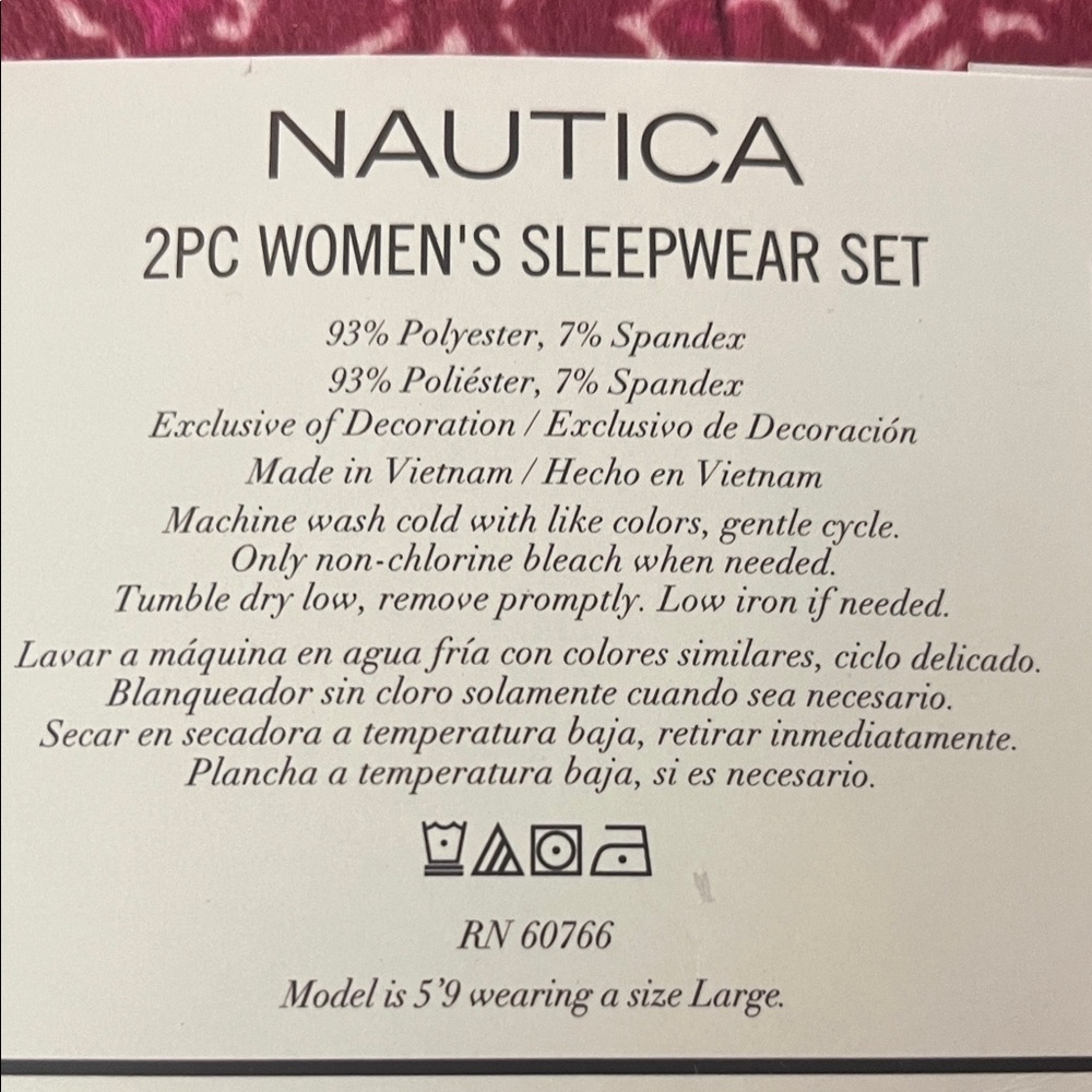Nautica Women's Fuchsia Sleepwear Set - Picture 5 of 7